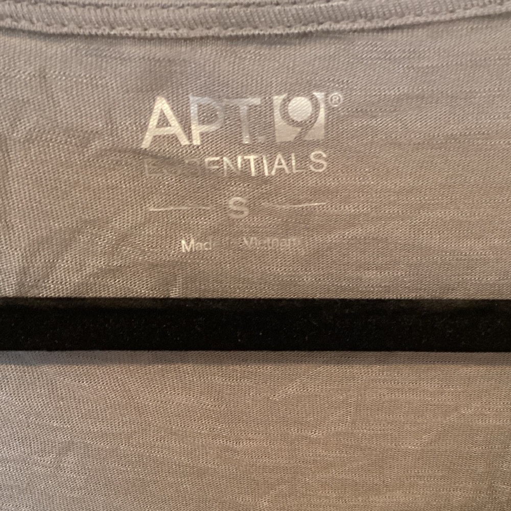 Apt. 9 Women's Short Sleeve Drape Neck Tee - Gray - Picture 2 of 3